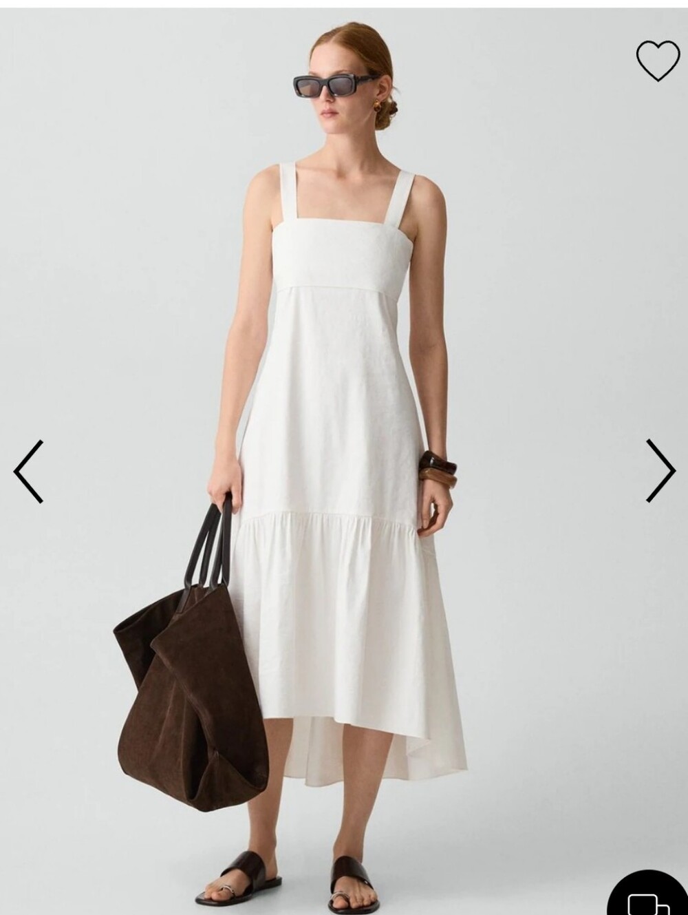 Theory Linen White Tie-Back Midi Dress in Good Linen Summer Cottagecore Size S - Picture 1 of 13